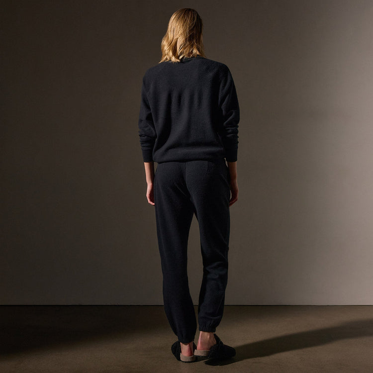 Brushed Thermal Sweat Pant  in Black | James Perse Los Angeles