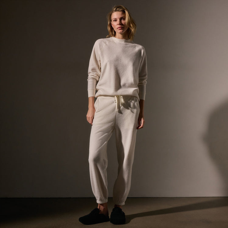 Brushed Thermal Sweat Pant  in Oyster | James Perse Los Angeles