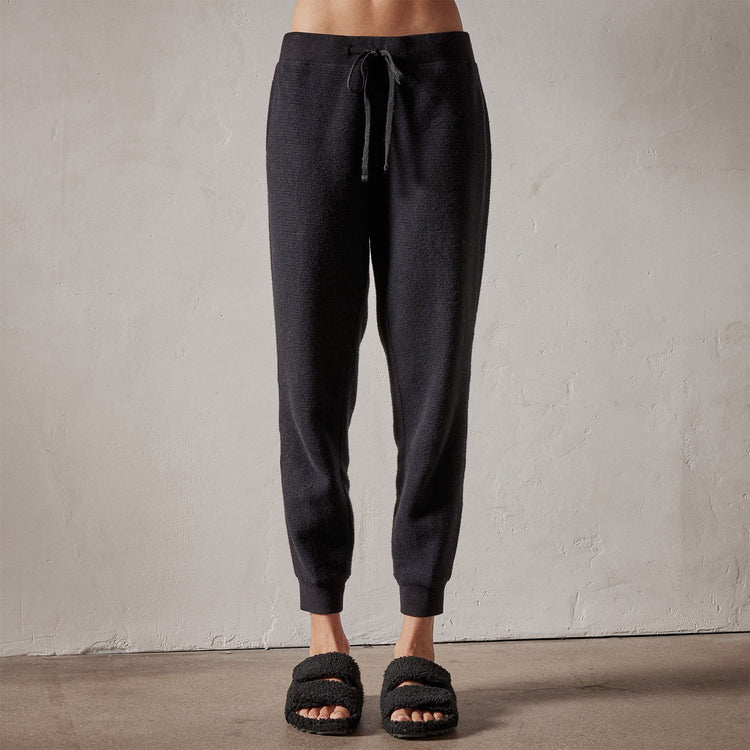 Brushed Thermal Knit Long John in Black | James Perse Los Angeles