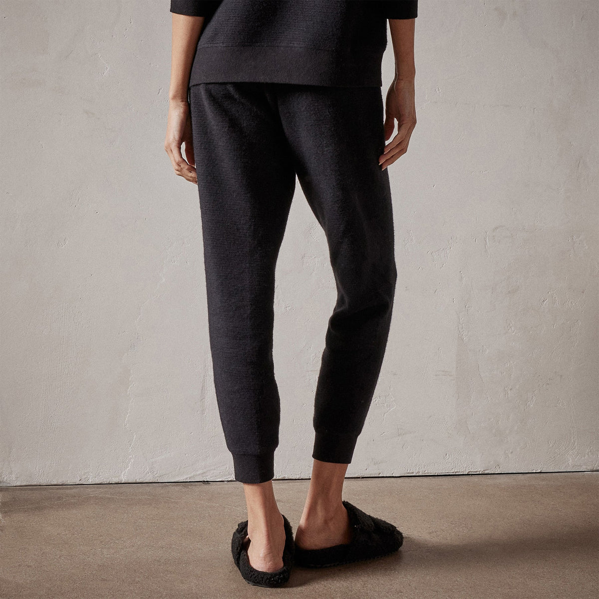 Brushed Thermal Knit Long John in Black | James Perse Los Angeles