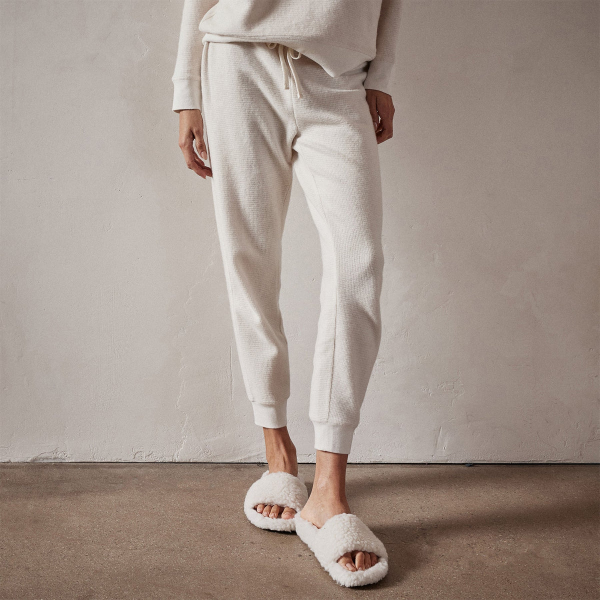 Brushed Thermal Knit Long John in Oyster | James Perse Los Angeles