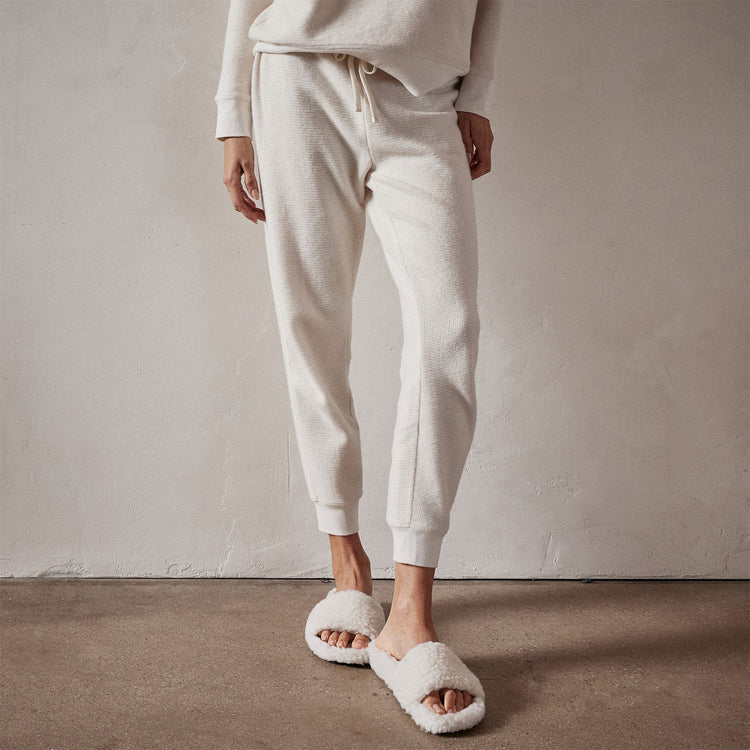 Brushed Thermal Knit Long John in Oyster | James Perse Los Angeles