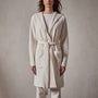 Brushed Thermal Knit Hooded Robe in Oyster | James Perse Los Angeles