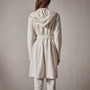 Brushed Thermal Knit Hooded Robe in Oyster | James Perse Los Angeles
