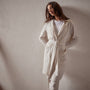 Brushed Thermal Knit Hooded Robe in Oyster | James Perse Los Angeles