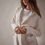 Brushed Thermal Knit Hooded Robe in Oyster | James Perse Los Angeles