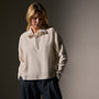 Brushed Thermal Half Zip in Oyster | James Perse Los Angeles