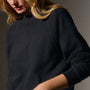 Brushed Thermal Knit Mock Neck in Black | James Perse Los Angeles