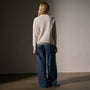 Brushed Thermal Knit Mock Neck in Oyster | James Perse Los Angeles
