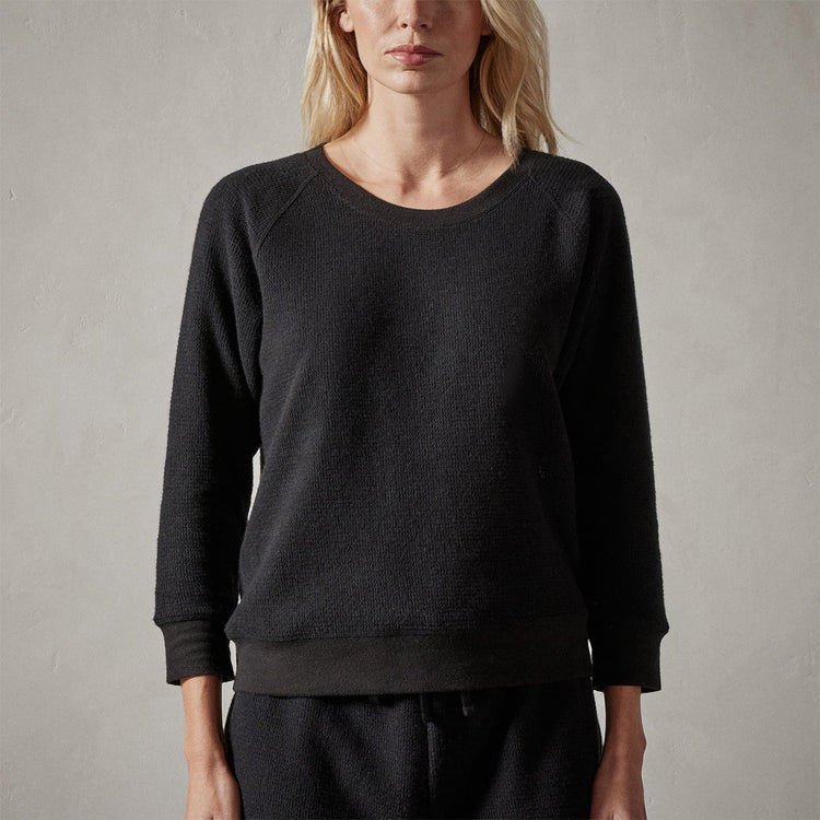 Alpine Thermal Sweatshirt in Black | James Perse Los Angeles 