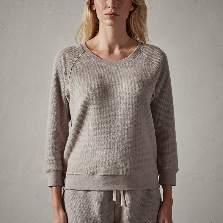 Alpine Thermal Sweatshirt in Dapple | James Perse Los Angeles 