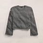Marled Cashmere Linen Crew in Heather Grey | James Perse Los Angeles