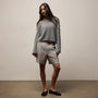 Marled Cashmere Linen Crew in Heather Grey | James Perse Los Angeles
