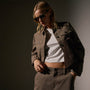 Shrunken Jean Jacket  in Mushroom | James Perse Los Angeles