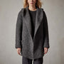 Double Bed Hooded Cardigan in Charcoal | James Perse Los Angeles 