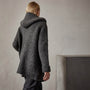 Double Bed Hooded Cardigan in Charcoal | James Perse Los Angeles 