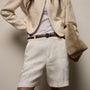 Cropped Boucle Open Jacket in Natural | James Perse Los Angeles