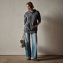 Cotton Cashmere Oversize Hoodie in Flint | James Perse Los Angeles