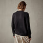 Cotton Cashmere Blend Pullover in Black | James Perse Los Angeles