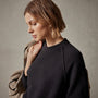 Cotton Cashmere Blend Pullover in Black | James Perse Los Angeles
