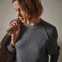 Cotton Cashmere Blend Pullover in Flint | James Perse Los Angeles