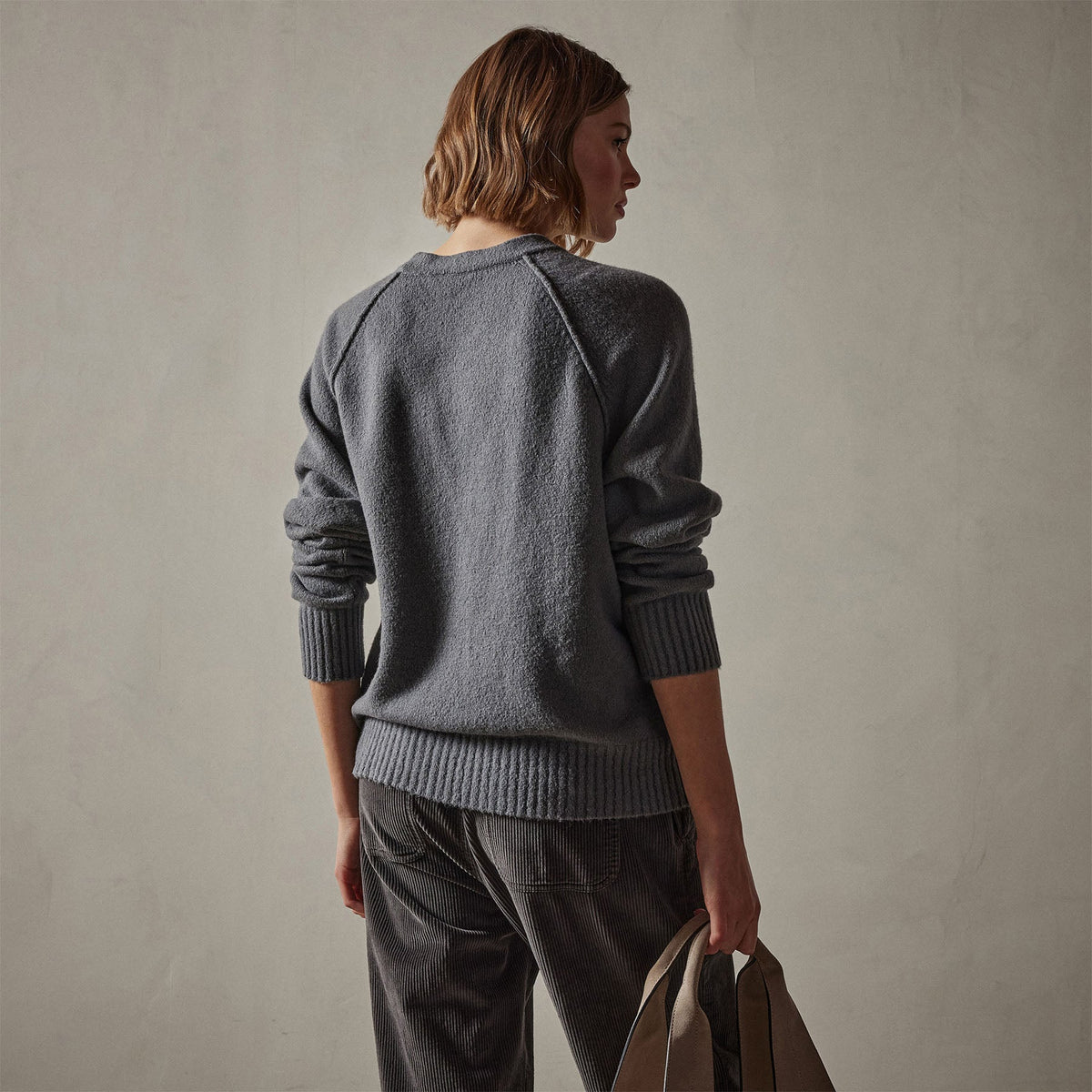 Cotton Cashmere Blend Pullover in Flint | James Perse Los Angeles