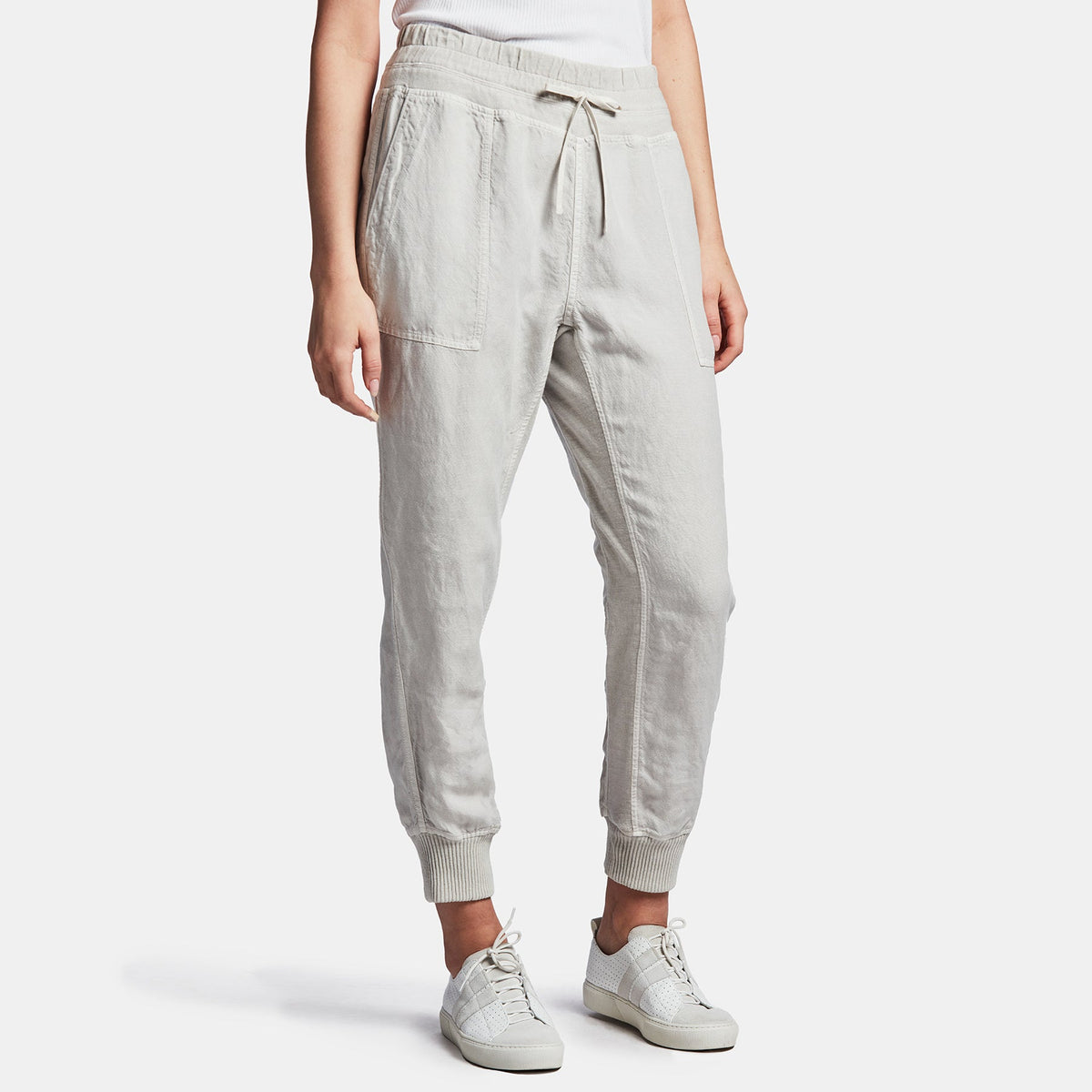 Canvas Linen Relaxed Pant In Silver | James Perse Los Angeles