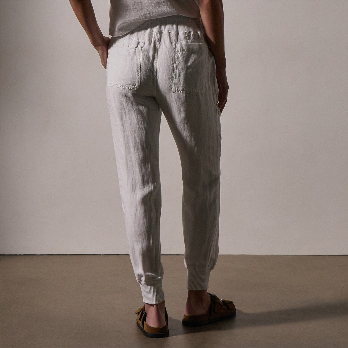 Canvas Linen Relaxed Pant in White | James Perse Los Angeles