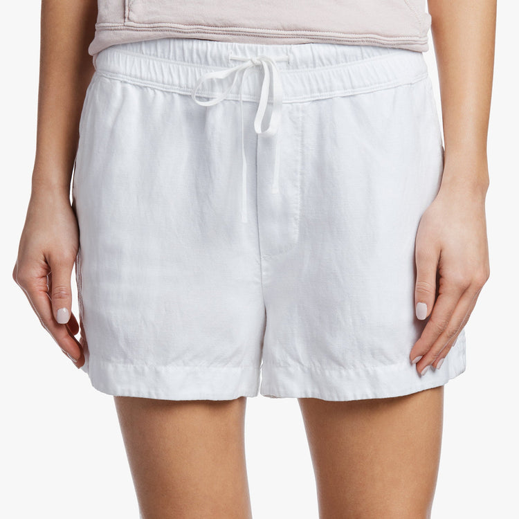 Canvas Linen Short In White | James Perse Los Angeles