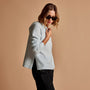 La Paz Cashmere Blend Hoodie in Baby Blue | James Perse Los Angeles