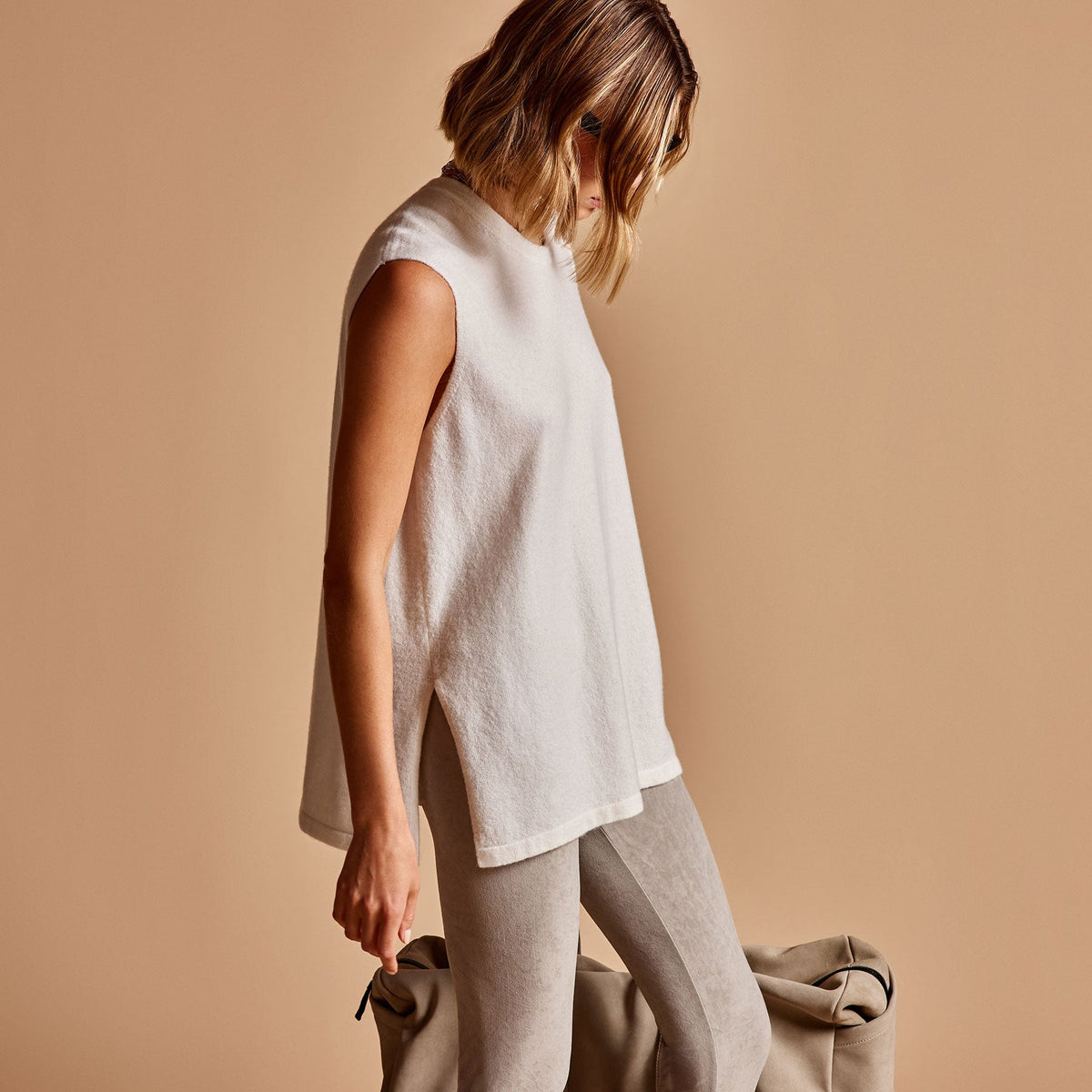 Cliffside Sweater in Chalk | James Perse Los Angeles