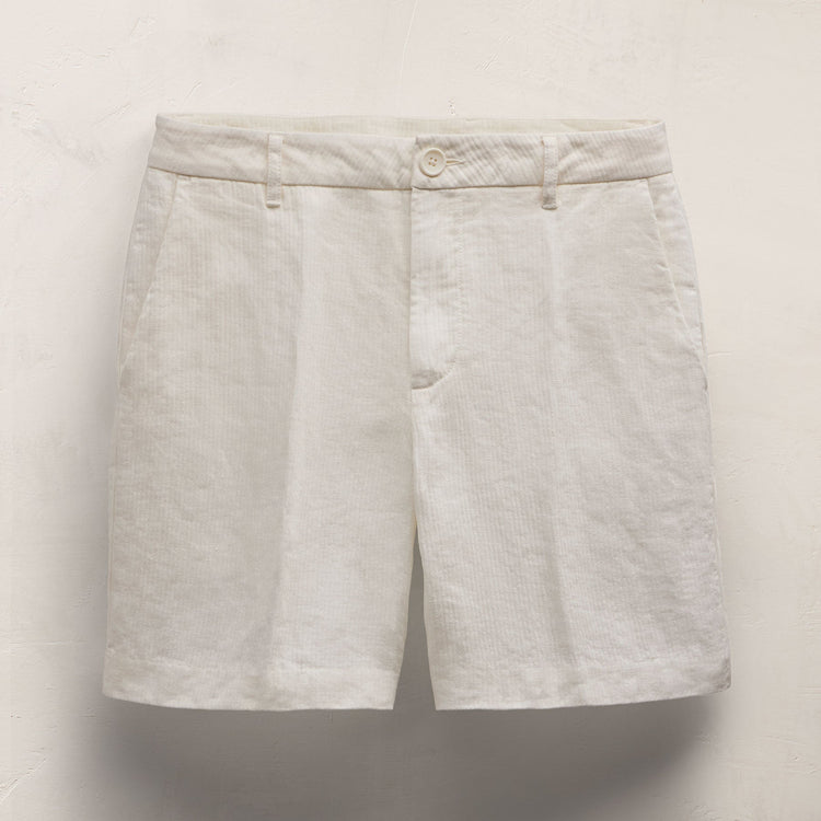Playa Linen Bermuda Short in Off White | James Perse Los Angeles