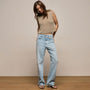Relaxed Fit Jean in Light Blue Wash | James Perse Los Angeles
