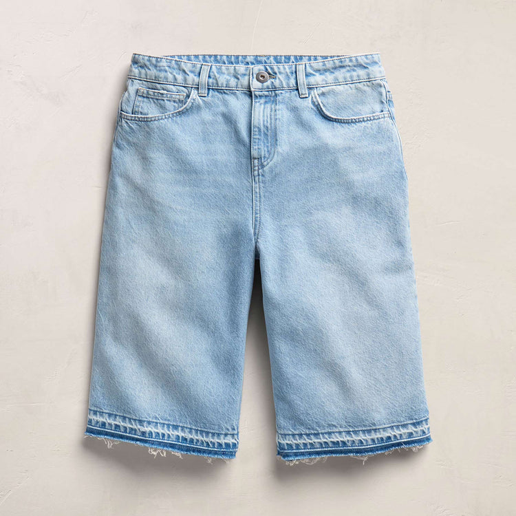 Relaxed Jort in Light Blue Wash | James Perse Los Angeles