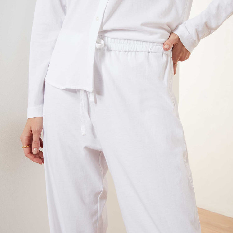 Clean Finish Jersey Pant - White | James Perse Los Angeles
