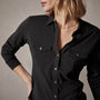 Clean Finish Jersey Shirt in Black | James Perse Los Angeles