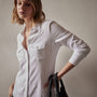 Clean Finish Jersey Shirt in White | James Perse Los Angeles