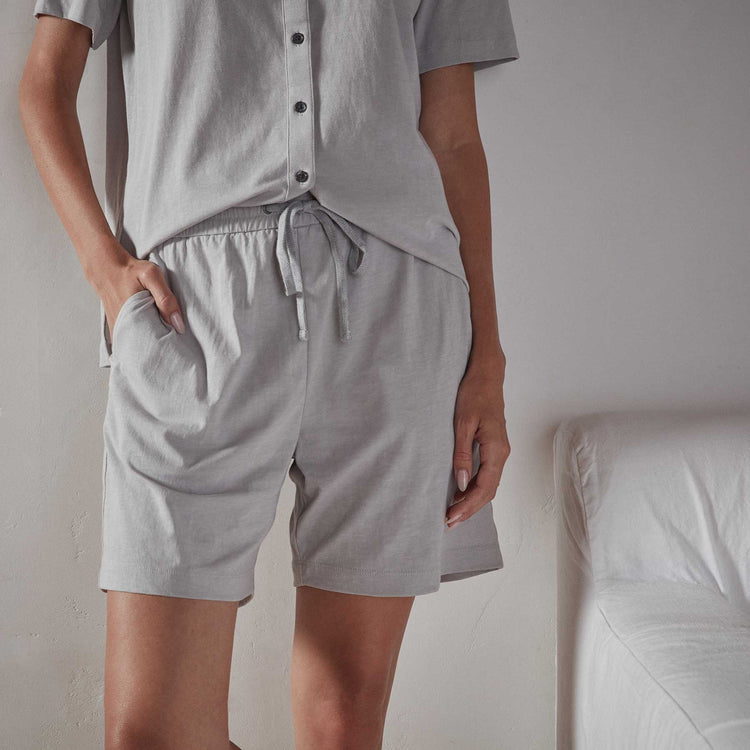 Jersey Walking Short in Fog | James Perse Los Angeles