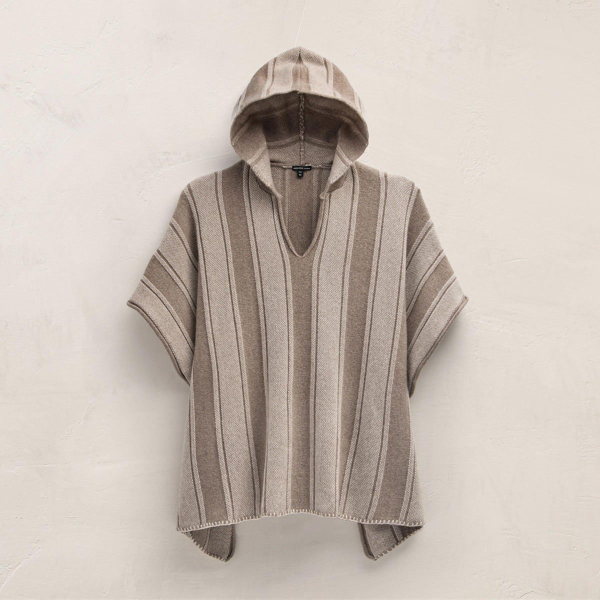 Womens Poncho in Natural Stripe | James Perse Los Angeles FLAT