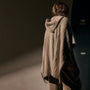 Womens Poncho in Natural Stripe | James Perse Los Angeles