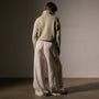 Cotton Knt Zip Front Funnel Neck in Overcast | James Perse Los Angeles