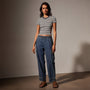 Washed Denim Cargo Pant in Medium Wash | James Perse in Los Angeles