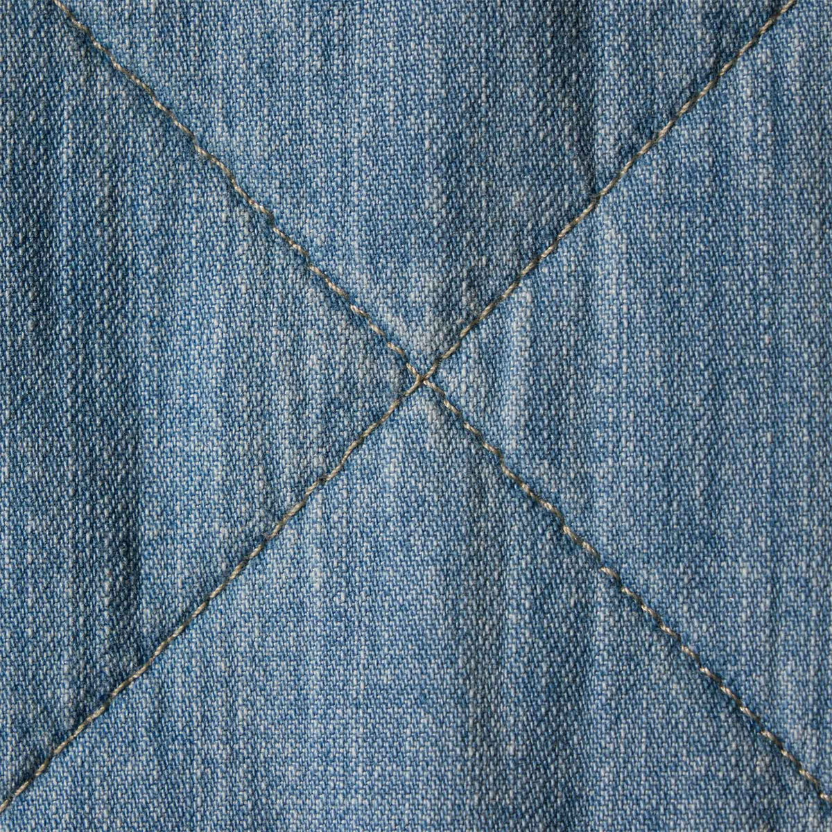 Diamond Quilted Denim Jacket in Bleach Wash | James Perse Los Angeles