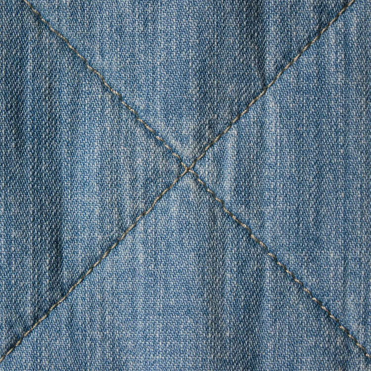 Diamond Quilted Denim Jacket in Bleach Wash | James Perse Los Angeles