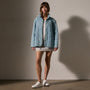 Diamond Quilted Denim Jacket in Bleach Wash | James Perse Los Angeles