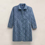 Denim Quilted Jacket in Medium Wash | James Perse Los Angeles FLAT