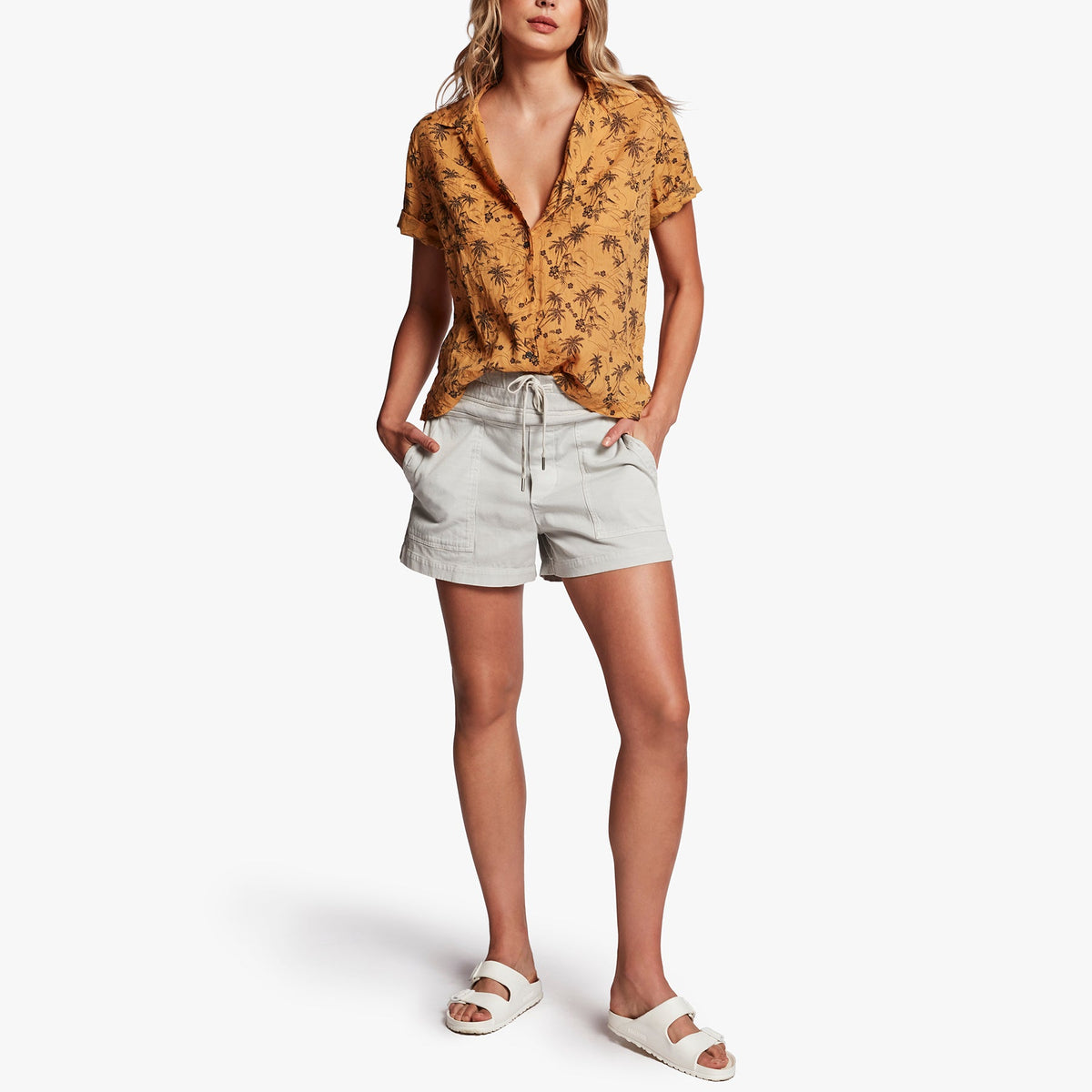 Island Print Shirt In Comet Island Print | James Perse Los Angeles