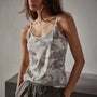 Camo Clear Jersey Cami Tank in Dust Camo | James Perse Los Angeles