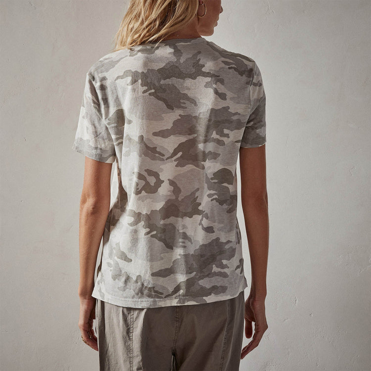 Camo Clear Jersey Short Sleeve Tee in Dust Camo | James Perse Los Angeles