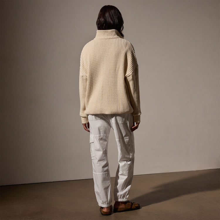 Thermal Zip Up in Natural | James Perse Los Angeles